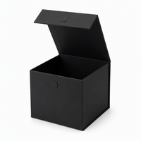 Boîte cadeau magnétique à rabat, étanche, avec doublure en éponge, noir mat, luxe, design pliable et plat, pour cosmétiques, directement de l'usine