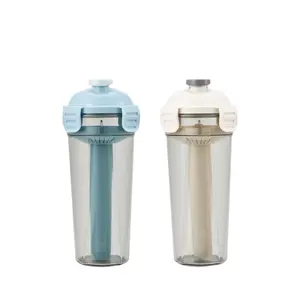 Bpa-free Tritan nhựa thể thao uống chai nước với nắp cổ điển Vòng thiết kế cho cắm trại và trà bán buôn lạnh Ấm đun nước