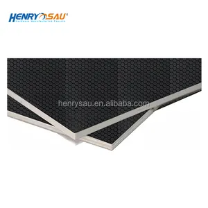 Film antidérapant noir en texture hexagone, 12mm, pour caisse de vol ou étui en aluminium, contreplaqué multicouches à haute densité