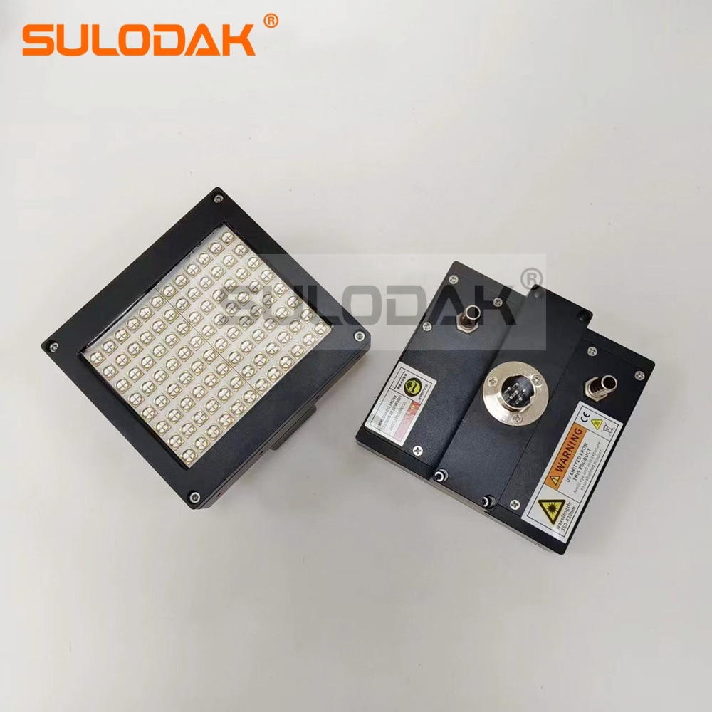 1200W UV Led Curing Lamp Water Cooling System 100*80mm 395nm Ink Drying Lamp UV Ink Print Curing Light One Pass Inkjet Printer