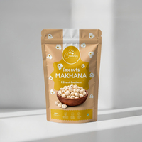 Op maat gedrukte gemengde Makhana-noot snackverpakking zakjes met matte glans afwerking, voedselveilig, flexibel, staande pouch zak
