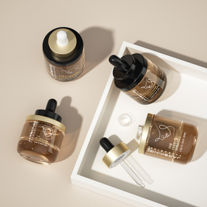 ขวดแก้วกลมขนาด20มล. 30มล. สำหรับใส่น้ำมันสำหรับทำผมบนใบหน้าขวดหยดเซรุ่มบรรจุภัณฑ์พร้อมหลอดหยดโลโก้แบบกำหนดเอง - Product Image 6