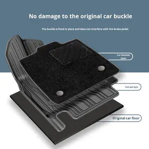 Tapis de sol de luxe pour voiture BYD Qin PLUS DMi Destroyer 05 2023, <span class=keywords><strong>TPE</strong></span>, sans logo imprimé, usine de traitement sur mesure du Guangdong - Product Image 2