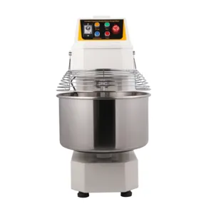 Máquina mezcladora en espiral para repostería tostada automática de venta superior, mezcladora de masa de 68L, amasadora de masa de harina comercial para panadería