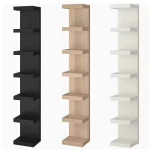 رفوف كتب متعددة الوظائف مصنوعة من خشب الصنوبر ومطلية للتعليق على الحائط لتزيين المنزل - Product Image 1