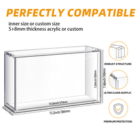 Boîte de protection UV en acrylique SPC pour cartes TCG, boîte de collection pour cartes PTCG, rangement pour cadeaux