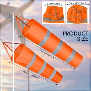 Accesorio de Exhibición Colgante para Exteriores de Alta Resistencia, Personalizado, en Tela Oxford Rojo Anaranjado con Impresión Digital de Alta Visibilidad, Tipo Windsock para Aeropuertos - Product Image 5
