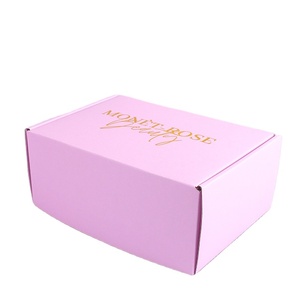 2025 New Pulida <strong>Pink</strong> <strong>Gift</strong> Box Package Printed Shipping Mailer Box Corrugated Gold Foil Stamping - Product Image 5