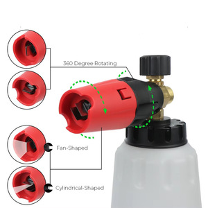 Foam Pot 1000Ml High Pressure Spray Nozzle Car <b>Washer</b> Manual Plastic Red Black With <b>Copper</b> Plated Aluminum Parts - Product Image 4