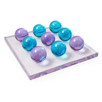 Jeu de société XO édition boule acrylique personnalisée, boîte de jeu de tic-tac-toe en acrylique spéciale pour les fêtes à domicile