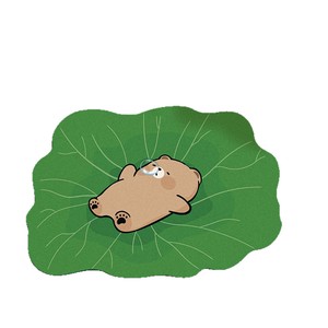 Alfombra de baño con forma de hoja de dibujos animados, absorbente de tierra de diatomeas, antideslizante, para decoración del hogar. - Product Image 5