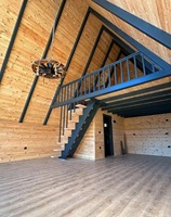 Cabine en bois à cadre en A, petite maison minimaliste préfabriquée, installation rapide en 15 jours, matériau de conteneur en acier imperméable et isolé