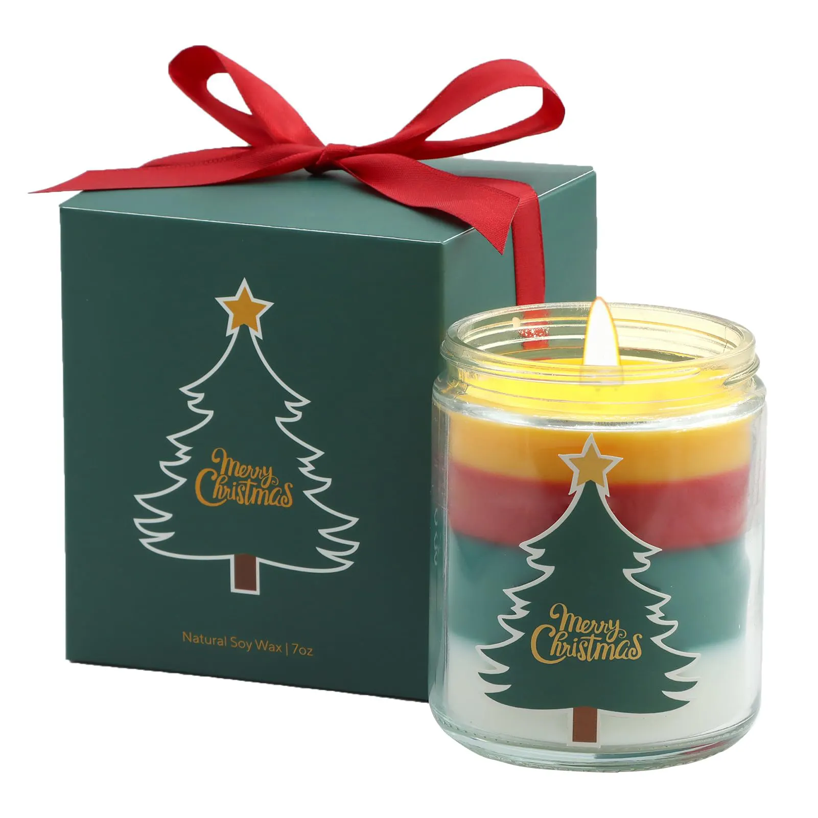 Рождественские подарки на заказ, ароматические свечи из натурального соевого воска и сосны