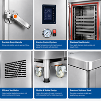 Cuiseur vapeur électrique commercial In-Smart ISMT-R à 12 plateaux en acier inoxydable 220V 120W pour la cuisson à la vapeur de pains, gâteaux de riz, poisson et gyozas