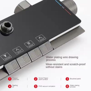 Système <span class=keywords><strong>de</strong></span> <span class=keywords><strong>douche</strong></span> à effet pluie noir <span class=keywords><strong>de</strong></span> qualité supérieure avec pulvérisateur à main ensemble <span class=keywords><strong>de</strong></span> <span class=keywords><strong>douche</strong></span> <span class=keywords><strong>de</strong></span> salle <span class=keywords><strong>de</strong></span> bain à haute pression pour un bain <span class=keywords><strong>de</strong></span> luxe - Product Image 3