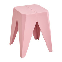 Tabouret en plastique pour usage domestique, empilable, épaissi, style moderne et minimaliste, pour salon, table à manger, banc haut, chaise nordique, ottoman, bar