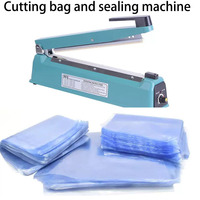 Scelleuse manuelle portable, petite machine de scellage à impulsions manuelle avec fonction de découpe pour sacs et films plastiques