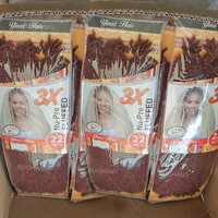 Cheveux Torsadés Afro Printemps Ombrés Couleurs Mélangées, Tresses au Crochet Pré-Séparées, Cheveux Synthétiques Marley pour Tressage et Torsades Afro Printemps