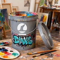 Baril en plastique rond de 5 gallons avec couvercle fileté et joint étanche pour les applications de stockage d'encre et de produits chimiques liquides