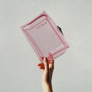 Bolsa de Cosméticos Transparente de PVC Rosa con Logotipo Personalizado al por Mayor, Estuche de Cosméticos Pequeño Transparente <span class=keywords><strong>Ccee</strong></span> - Product Image 2