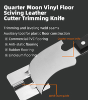 Couteau à lisser les joints de sol RTS 105, coupe-tapis, lame en acier inoxydable pour outils de pose de revêtements de sol en linoléum, caoutchouc et vinyle