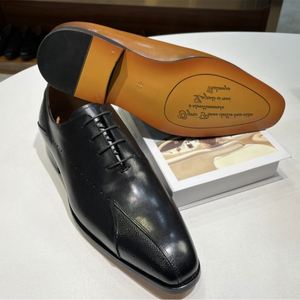 Chaussures Oxford pour hommes en cuir véritable de haute qualité, grande taille, formelles et décontractées, à bout carré, imperméables et respirantes - Product Image 1