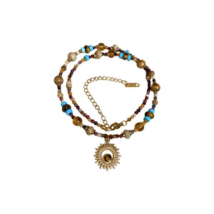 <span class=keywords><strong>Collier</strong></span> empilable bohème ethnique <span class=keywords><strong>en</strong></span> pierres naturelles et cristaux, <span class=keywords><strong>collier</strong></span> ras-du-cou de luxe <span class=keywords><strong>en</strong></span> pierres naturelles, bijoux plaqués or - Product Image 5