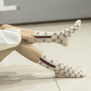 Wholesale Luxury High Fashion Women's Crew <strong>Socks</strong> Name Brand Sport <strong>Socks</strong> Medium Tube Short Tube Breathable Sports <strong>Socks</strong> - Product Image 4