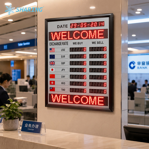 Panel de Visualización de Tipo de <span class=keywords><strong>Cambio</strong></span> de Divisas LED Avanzado con 7 Monedas Principales y Tazas en Tiempo Real para Salas Bancarias - Product Image 4