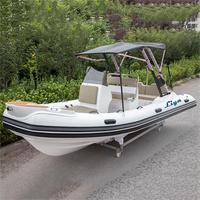Bateau semi-rigide en fibre de verre Liya 17 pieds (5,2 m) avec coussins solaires et table en FRP, capacité de 10 personnes, bateau d'appoint pour croisières en famille