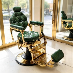 Chaise de barbier professionnelle de haute qualité en cuir PU avec cadre métallique, style moderne, inclinable et réglable, écologique, pour école et salle de sport - Product Image 1