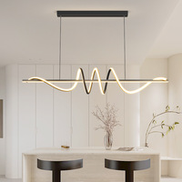 Suspension de restaurant JACKSUN - Style minimaliste moderne, design linéaire long, éclairage LED pour salle à manger, table, comptoir de bar