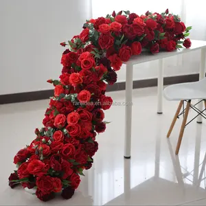 Centrotavola per centrotavola con pannello floreale rosso per matrimonio centrotavola per fiori per la decorazione di nozze di eventi