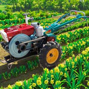 China Price <b>Cultivators</b> Hand Tractors 14HP Two Wheel Mini Walking Tractor - Product Image 1
