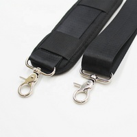 Sangle de sac messager réglable en nylon noir personnalisée de 38 mm avec rembourrage et boucle métallique, sangles durables pour sacoche d'ordinateur