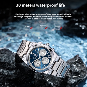 X-GEQCK <span class=keywords><strong>Orologio</strong></span> al Quarzo di Lusso da Uomo Impermeabile Luminoso <span class=keywords><strong>Cronografo</strong></span> in Acciaio Inossidabile - Product Image 5