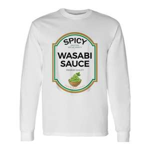 Camiseta de manga larga con etiqueta de salsa picante de wasabi, disfraz de Halloween - Product Image 1