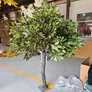 <span class=keywords><strong>Arbre</strong></span> artificiel réaliste en plastique écologique, grand, avec fleurs de cerisier et glycine, pour centre de table, mariage, anniversaire, vert - Product Image 4