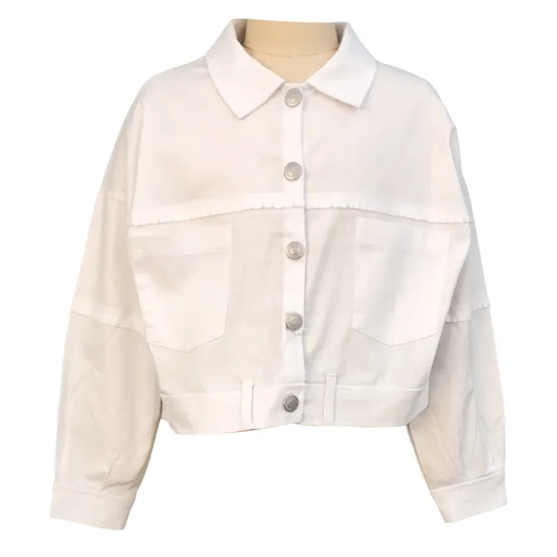 2021 Spring Autumn Kids Casual Jacket Girls white Coats Little Girls Denim Outerwear Costume