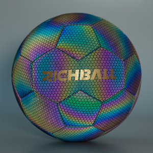 Custom Logo Holographic <strong>ball</strong> Glow In The Dark Football <strong>reflective</strong> Luminous Soccer <strong>Ball</strong> - Product Image 4