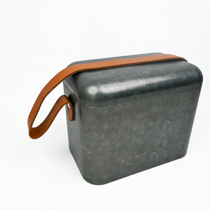 Matte Color Square Metal Tin Can With PU Leather Strap <b>Empty</b> Storage Tin <b>Box</b> For Loose Tea Herb Coffee Holiday <b>Gift</b> Packing - Product Image 4