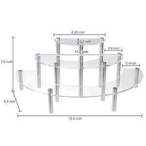 Expositor de Acrílico AURORA para Pasteles, Soporte Individual, Estilo Art Deco, Color y Tamaño Personalizables, para Postres, Joyería, Cosméticos - Product Image 4