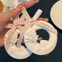 Assiette en céramique personnalisable avec sachets d'huiles essentielles naturelles et pierres parfumées suspendues pour la décoration des tiroirs de vêtements et de l'intérieur de la voiture