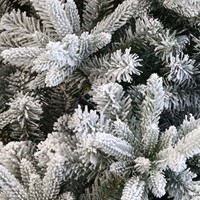 Sapin de Noël artificiel floqué de luxe de 210 cm, branche pleine, sapin de Noël enneigé pour la décoration de la maison, des fêtes et des vacances
