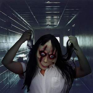 หน้ากากปีศาจพร้อมผมยาวสำหรับตกแต่งงานปาร์ตี้คอสเพลย์ฮาโลวีนน่ากลัว - Product Image 6