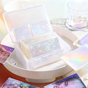 Feuille holographique mignon impression Transparent robuste 2D jeux TCG cartes de Collection <span class=keywords><strong>manchon</strong></span> Protection collecteur Penny feuille carte manches - Product Image 1