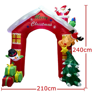2,4 Meter Weihnachts-Aufblasbogen mit <span class=keywords><strong>LED</strong></span>-Beleuchtung, Weihnachtsmann, Schneemann, Rentier, Baum-Dekoration für Außenbereich und Garten - Product Image 4
