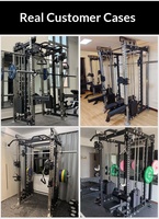 ASJ S122 Système de poulies tout-en-un en métal, équipement de gym commercial, entraîneur multifonction, Power Cage, rack à squats, exercices triceps, usage domestique