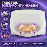 Oreiller cervical ergonomique en mousse à mémoire de forme avec chaleur apaisante et massage profond pour les dormeurs sur le dos et sur le côté, soutien du cou