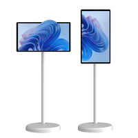 Smart tv 21.5 pouces Android Smart Gaming Monitor Écran Tactile Rotatif WIFI Debout Au Sol Smart Work Étudier L'entraînement mini TV